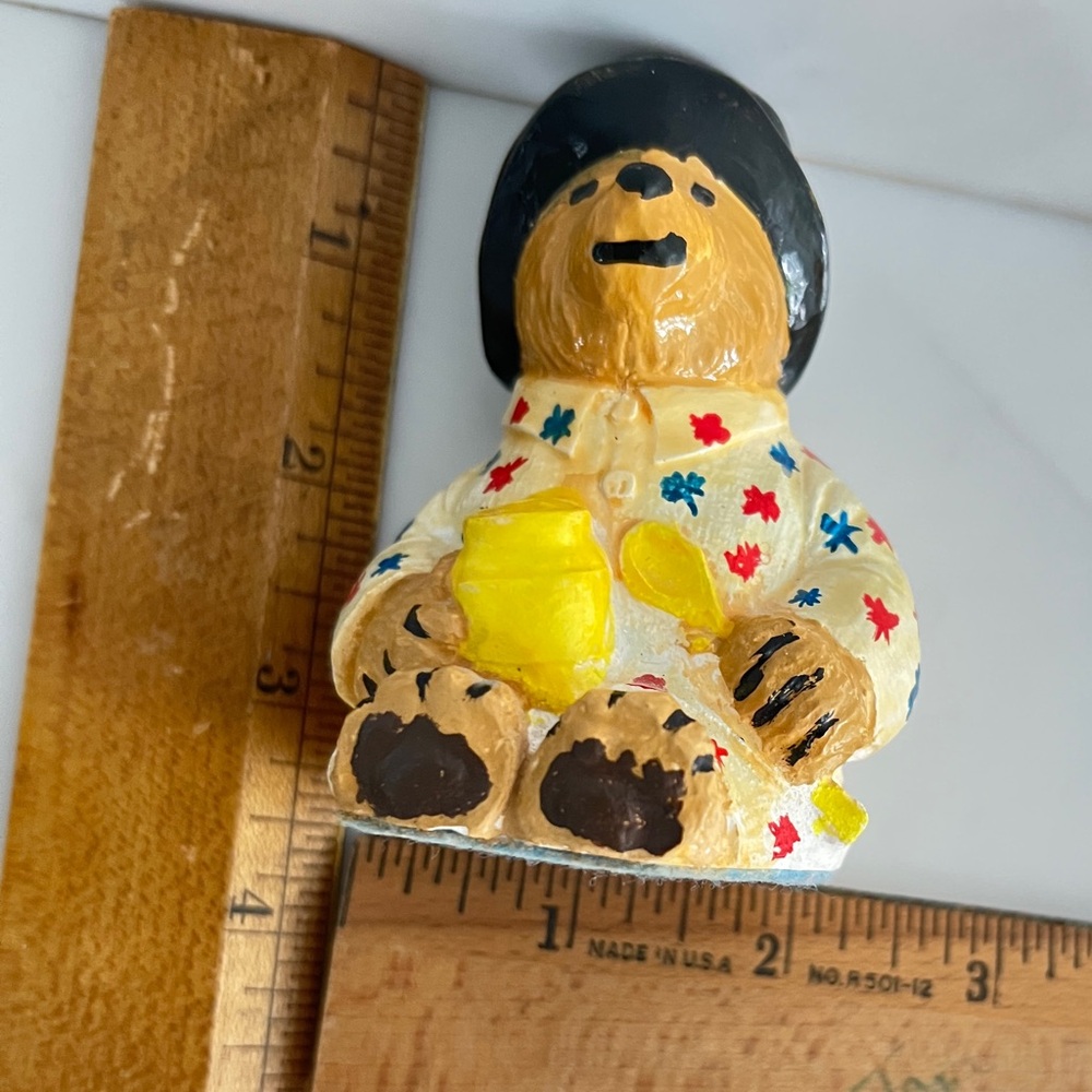 Vintage Paddington honey Bear in Pyjamas Hand Painted Plaster Ornament 1970s 80s - Picture 10 of 13